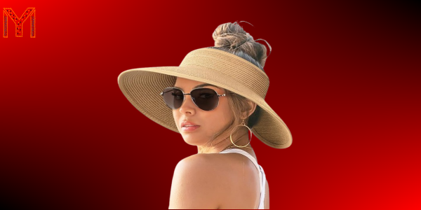 FURTALK Sun Visor Hats for Women Wide Brim Straw Ponytail Summer Beach Hat